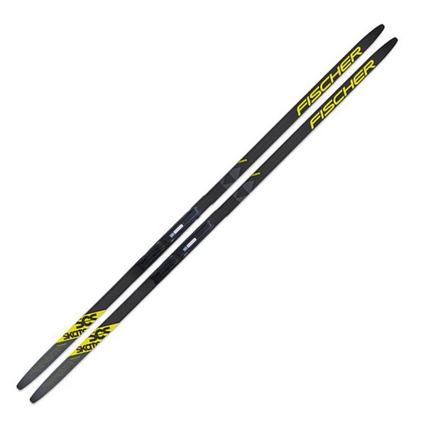 Беговые лыжи Fischer SCS SKATE IFP N24019 с насечками черный/желтый, 186 см