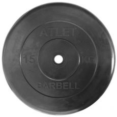 Блин MB Barbell MB Atlet B51-15 для штанги 15 кг черный