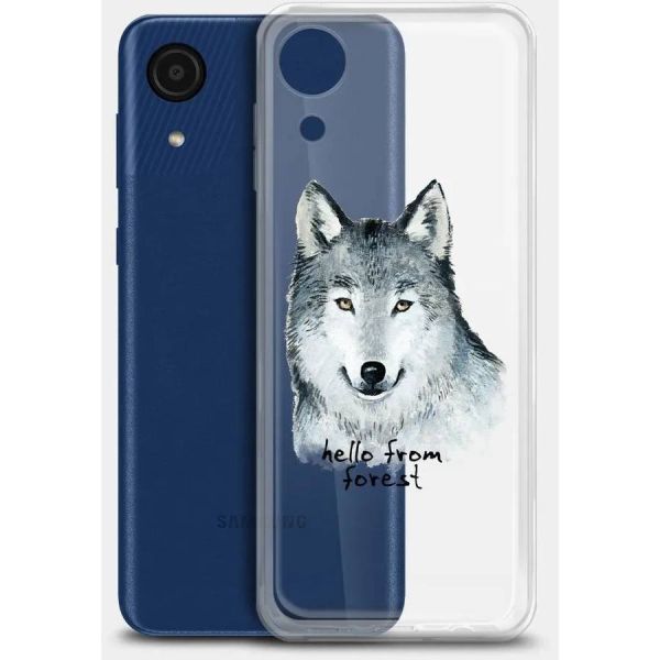 Чехол (клип-кейс) BoraSCO ArtWorks, Samsung для Galaxy A12/M12, прозрачный/рисунок [51411]
