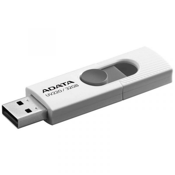 Флешка ADATA UV220 32Гб USB2.0 32Гб белый/серый