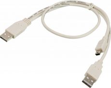 Кабель Ningbo mini (5pin)-A 0,5m +доп.питание A(0.3m)